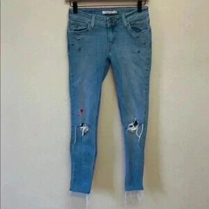 LEVI’S Women’s Distressed Embellished Jeans